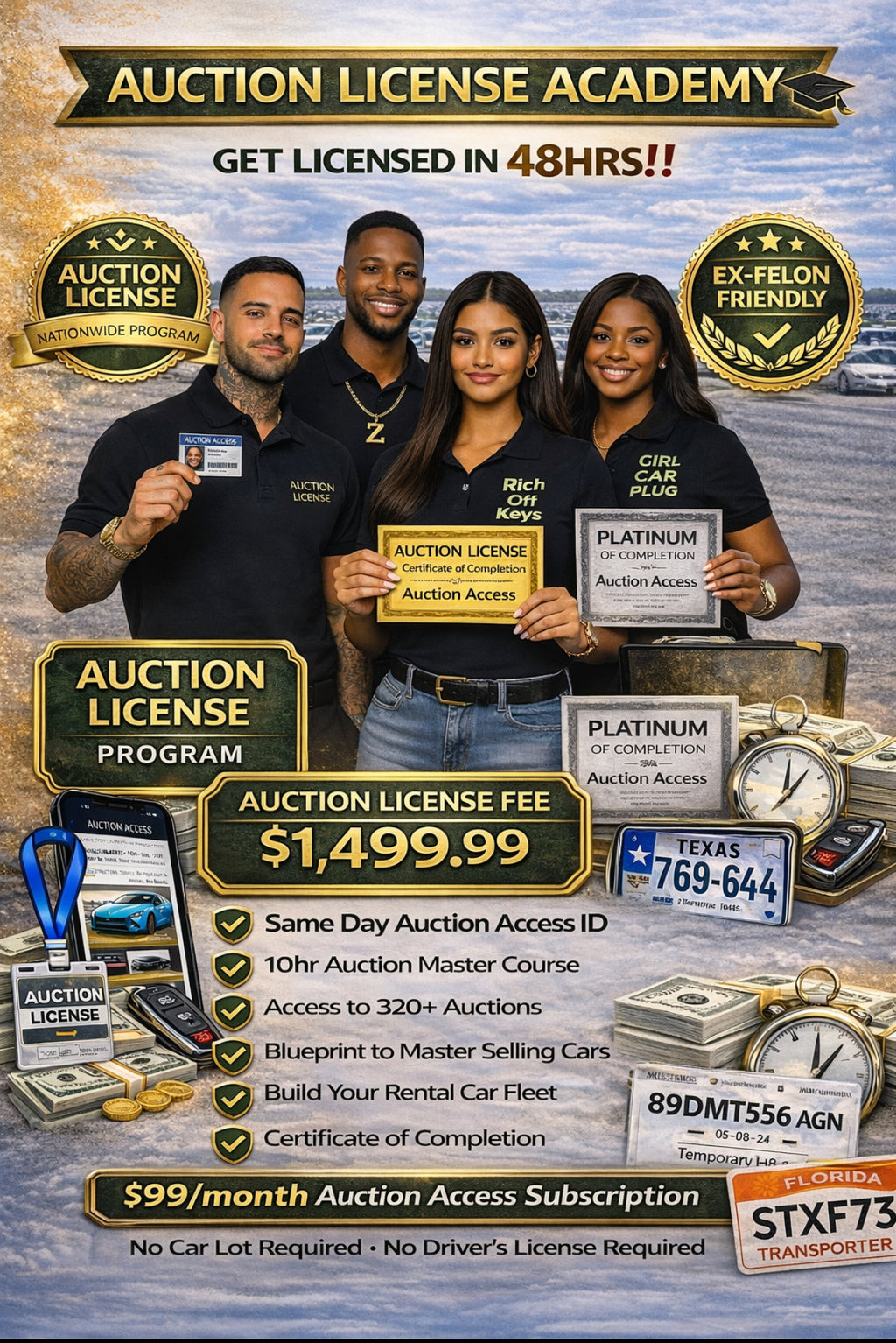 Nationwide Auction License – Get Dealer Auction Access & Start Flipping Cars Legally In 48 Hours